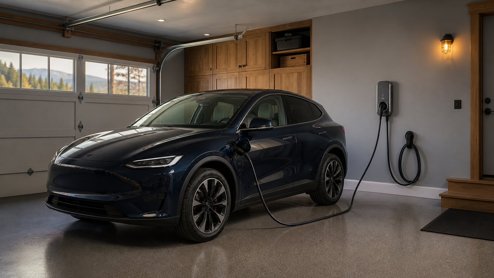 Concept image of a planned home EV charging location